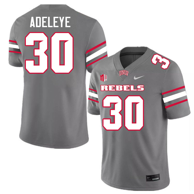 UNLV Rebels #30 Tunmise Adeleye College Football Jerseys,Uniforms-Grey UNLV Rebels #30 Tunmise Adeleye College Football Jerseys,Uniforms-Grey